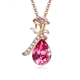 Eve's Rose Crystal Necklace