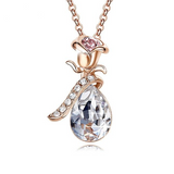 Eve's Rose Crystal Necklace