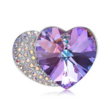 Eve's Double Heart Brooch