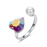 Eve's Pearl Heart Ring