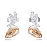 Eve's Silver Antler Earrings