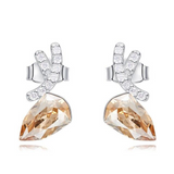 Eve's Silver Antler Earrings