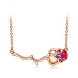 Eve's Black Gun Rose Necklace