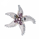 Eve's Crystal Starfish Classic Brooch