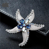 Eve's Crystal Starfish Classic Brooch