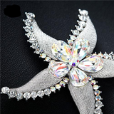 Eve's Crystal Starfish Classic Brooch
