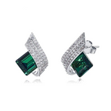 Eve's Silver Square Earrings