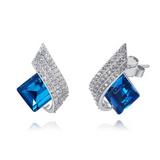 Eve's Silver Square Earrings