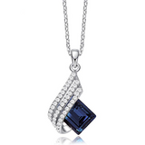 Eve's Blue Elf Silver Necklace