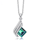 Eve's Blue Elf Silver Necklace
